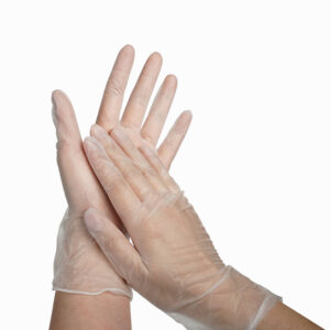 disposable vinyl gloves clear